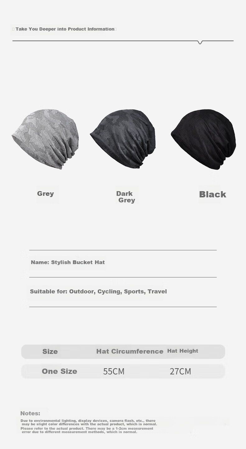 Seven-Color Spun Toe Cap Hat for Men Summer Sports Running Quick-Dry Cooling Cap Stackable Thin Sleep Hat for Women Ice Silk Sun Protection Head Cover Light Gray 7