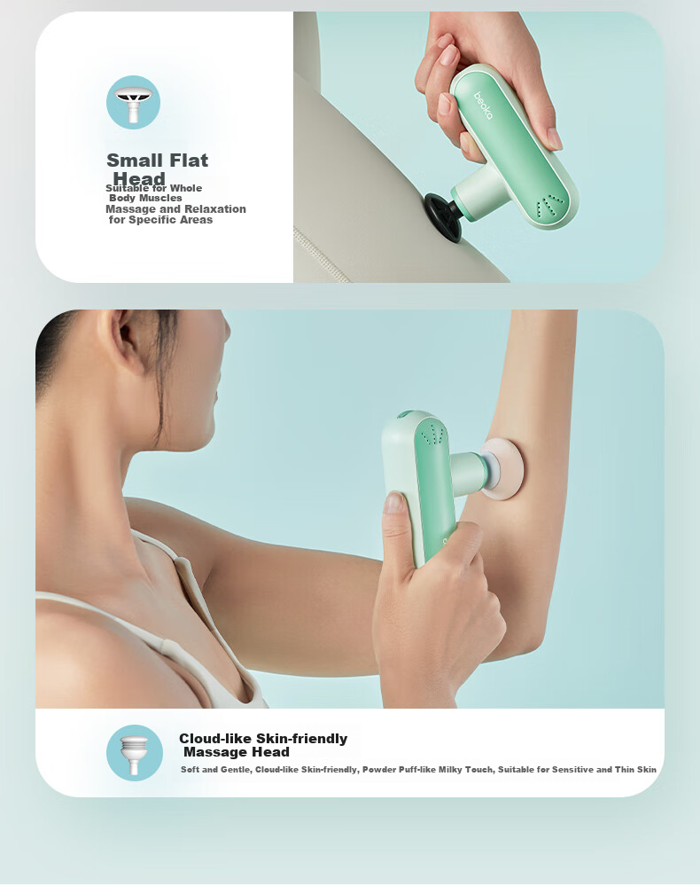 Beiyikang Ultra Mini Lightweight Massage Device Portable Full Body Shoulder Neck Waist Back Muscle Relaxation Fascia Gun Gift for Men Women Parents HA1-Dawn White 13