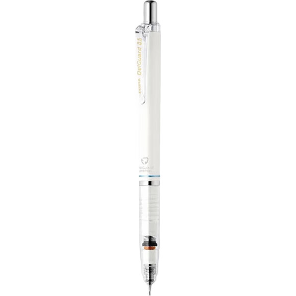 Механический карандаш ZEBRA MA85 DelGuard 0.5мм, для письма и рисования, белый корпус