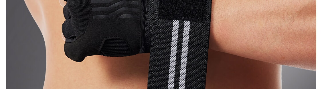 Keep Wrist Support Training Gloves Pull-up Bench Press Deadlift Fitness Equipment Anti-slip Black L 4
