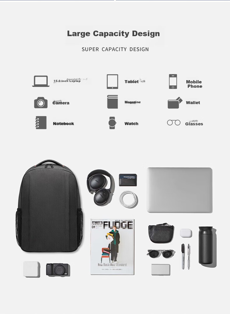Shilifan Laptop Backpack for Men, 16-Inch Backpack, Student Schoolbag, Business Travel Bag, Lenovo Legion R9000p Laptop Bag, Xiaoxin Laptop Bag, Double Shoulder Bag 5
