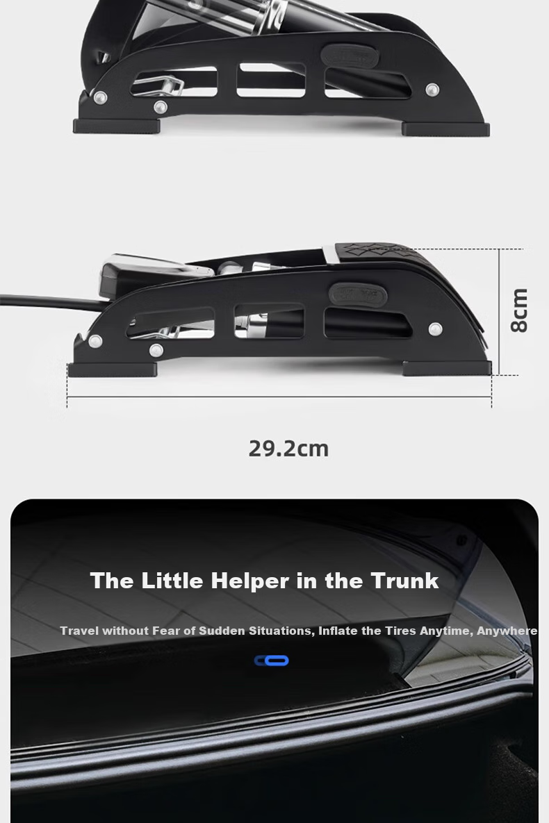 Ousen High-Pressure Foot Pump, Digital Display Car Tire Inflator for Sedans, Motorcycles, Electric Bikes, And Scooters 9