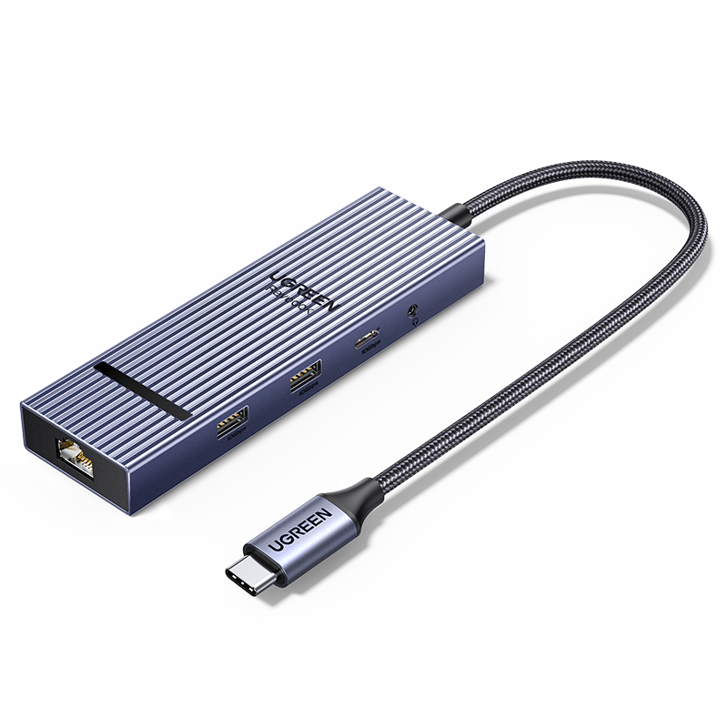 UGREEN Type-C 3.2 Adapter, Tablet Docking Station, Gaming Headset Adapter, Gigabit Ethernet Port, 4K HD, Compatible with Apple IPad, Huawei Android Phones