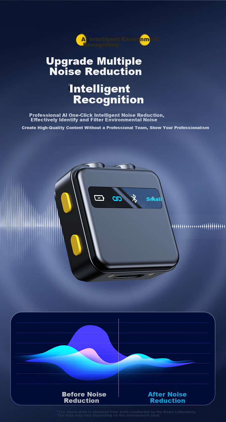 KOVOL [Completely Upgraded] Wireless Lavalier Microphone for Live Streaming, Short Video Recording, Outdoor Noise Reduction, Karaoke, And Audio Recording, Professional Microphone with One Transmitter And One Receiver, Compatible with Apple And Android Devices 13