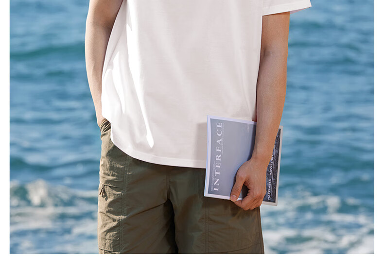 MiiOW Men's Vest 100% Cotton 3 Anti-Black Technology Spring Autumn Short Sleeve Solid Color Cooling Base Shirt 34