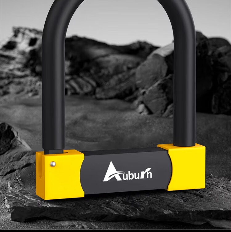 Aoben Electric Bike Lock, Motorcycle Lock, Bicycle Lock, Glass Door Lock U-Shaped Lock 709 Yellow 1