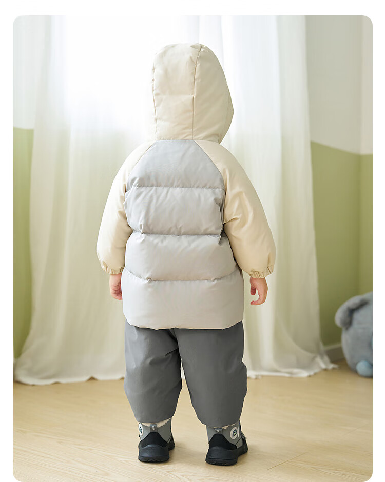 BALABALA Children's down Jacket, Girls' Winter Thickened Coat, Warm Baby Outerwear, Nordic Style Baby Girl 18