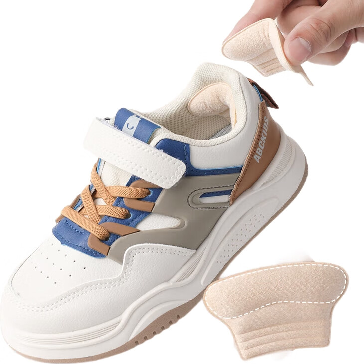 Детские противоскользящие накладки на пятку FOOTOPPO, 4 пары, для защиты от натирания и скольжения, коррекции размера обуви, телесный цвет