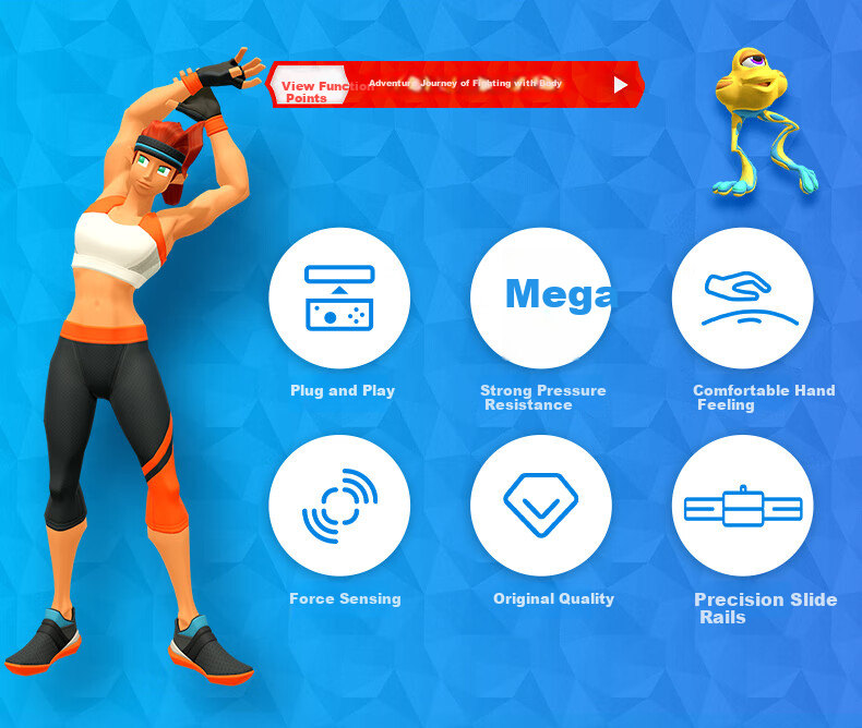 Jemdo Nintendo Switch 2 Motion Sensor Accessory Sports Kit Full Set Family Bundle Sports Games Aerobic Boxing Grip Steering Wheel NS2 Wrist Strap Full Accessories 2