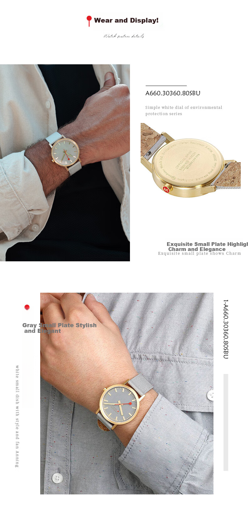 Mondaine Swiss Imported Genuine Quartz Couple Watch, Qixi Valentine's Day Gift, A660.30314.80SBU 1