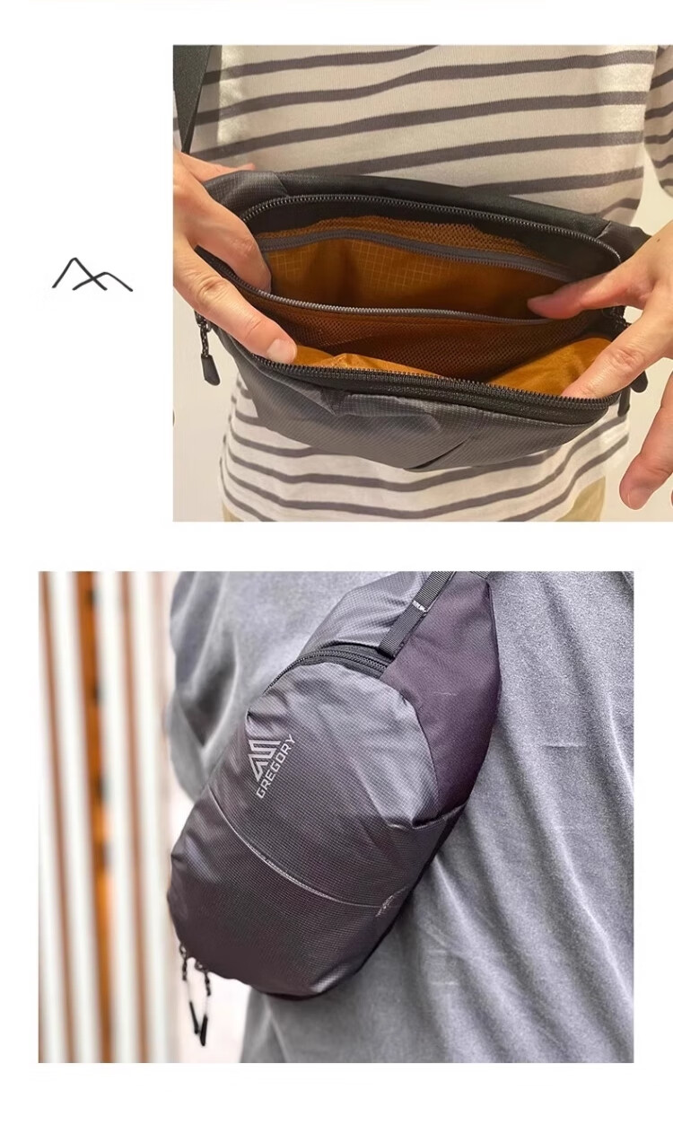 GREGORY Quick Draw 3L Waist Pack, Shoulder Crossbody Chest Bag, Men's Functional Sports Cycling Travel Small Bag, 27J 3
