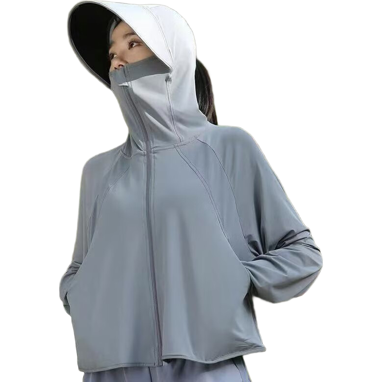 Combo Women's Summer Sunscreen Jacket UPF50+ Outdoor Cycling Sun Protection Lightweight UV Protection Shirt