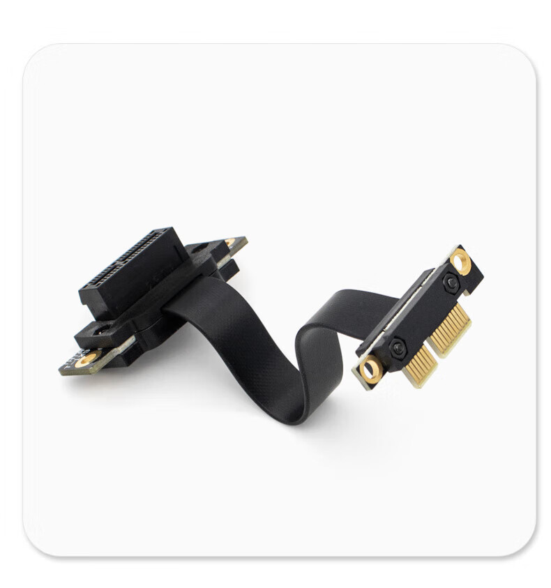 Liantuo PCI-E Extension Cable PCIe X1 3.0 Network Card Sound Card Graphics Card Vertical Mount DMA Expansion Card Adapter Cable Anti-Interference 5cm 90-Degree to 90-Degree 6