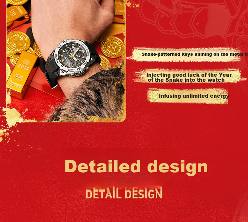 Casio Men's G-SHOCK Steel Resilient Heart Digital Watch Gift Box Edition, Gift for Boyfriend, GST-B400BB 5