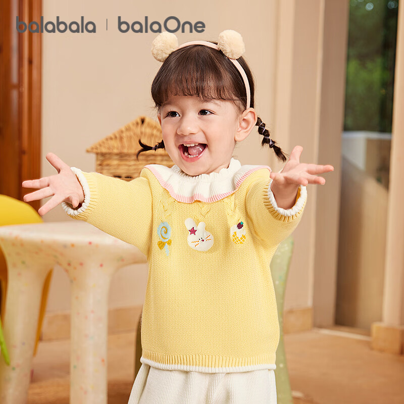 BALABALA balaOne Girls' Sweater, Children's Winter New Style Knitwear, Baby Sweater, Cute