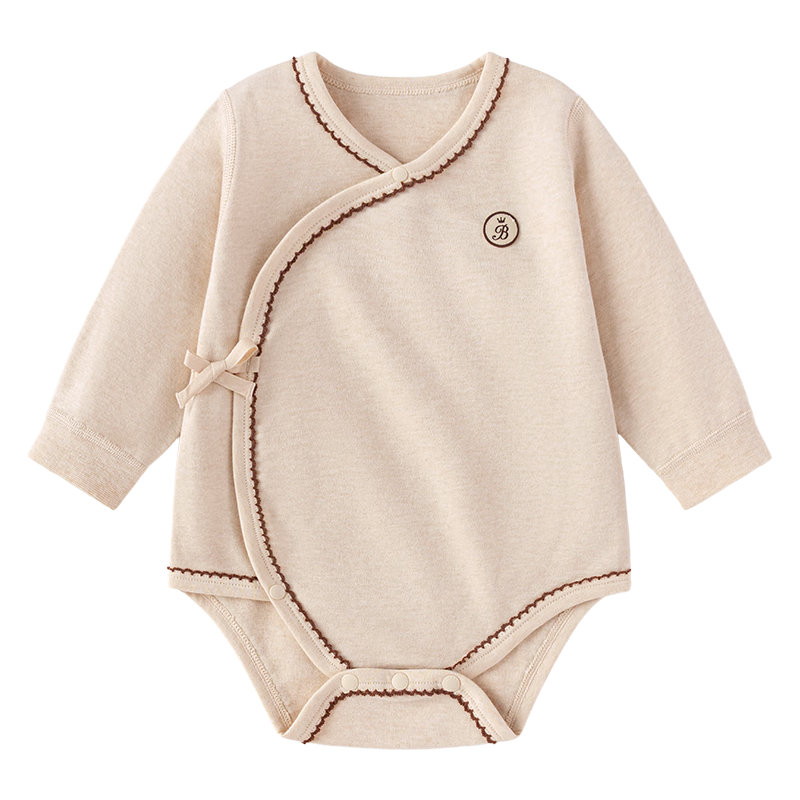 Babylove [China Organic Cotton] Newborn Onesie Spring And Autumn Pure Cotton Infant Bodysuit Romper