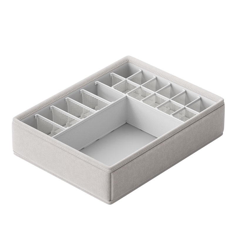 Baicaoyuan Underwear Storage Box, Socks Organizer for Home Use, Fabric Drawer-Style Three-In Underwear Storage, Washable