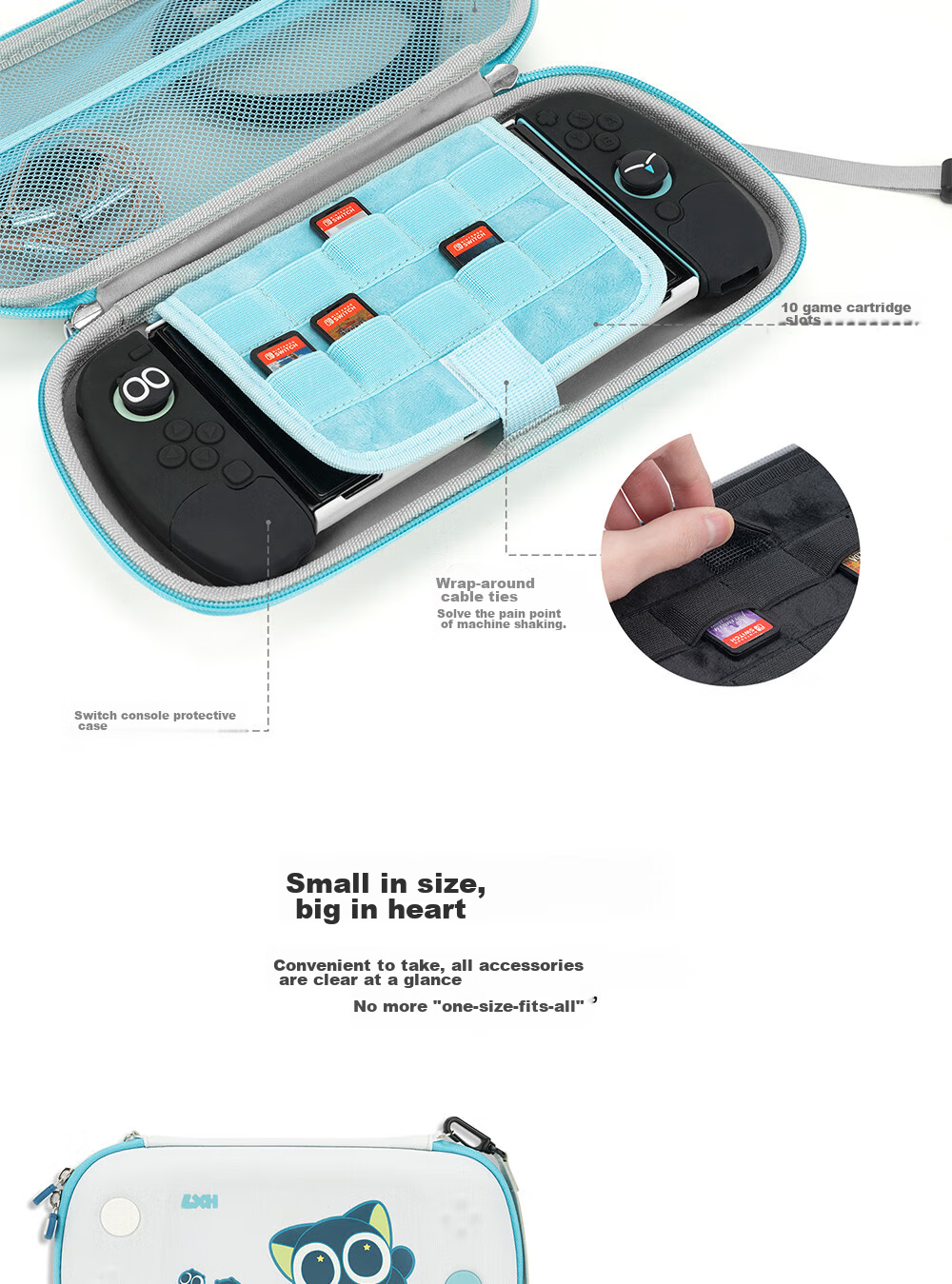 Jixiang ROG Handheld Console Ally X Storage Case Protective Cover, Slim Portable Storage Box, Shockproof Waterproof Commuter Bag, ROG Handheld Accessory for First/second Generation Storage Case 12