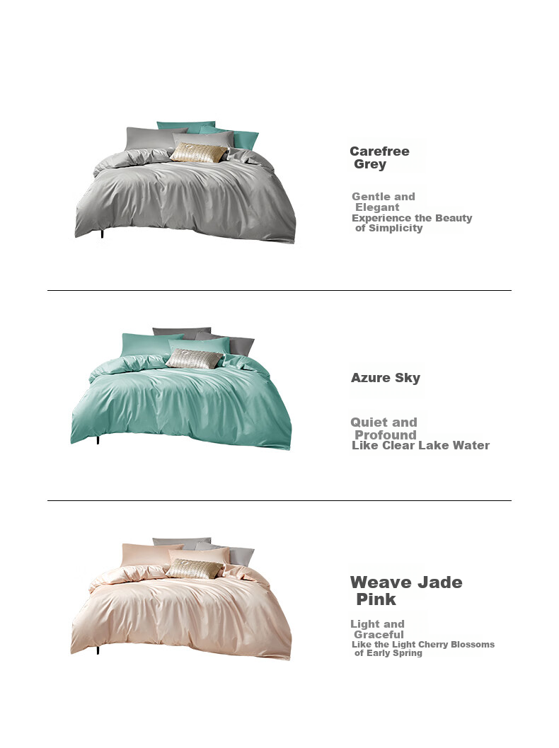 LUOLAI Home Textiles, 60 Count 100% Pure Cotton Duvet Cover, Single Piece, Purple, 220*250 4
