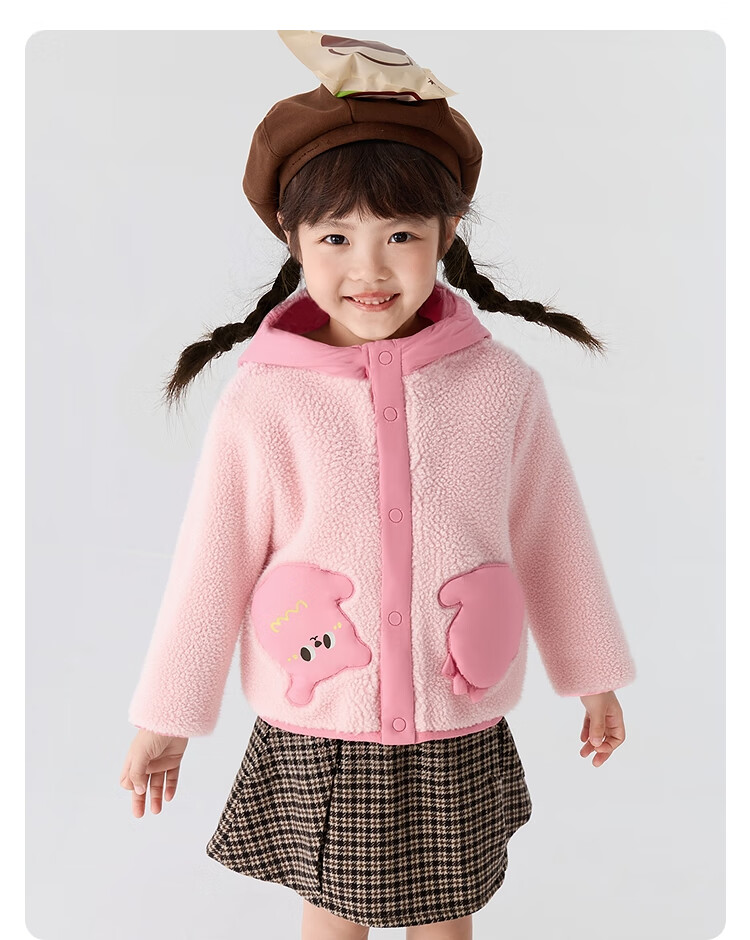 BALABALA Kids' Outerwear Boys Girls 2025 Autumn Winter Soft Fleece Anti-static Warmth 208425105202 8