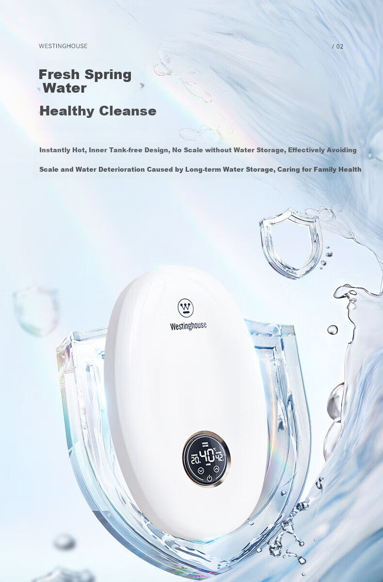 Westinghouse [Xiaobaiyulan] Instant Electric Water Heater, [On-Site Installation], 6500W Ultra-Thin Kitchen Treasure, Constant Temperature Rapid Heating, Rental Apartment Electric Hot Water Faucet DSKH65331 6