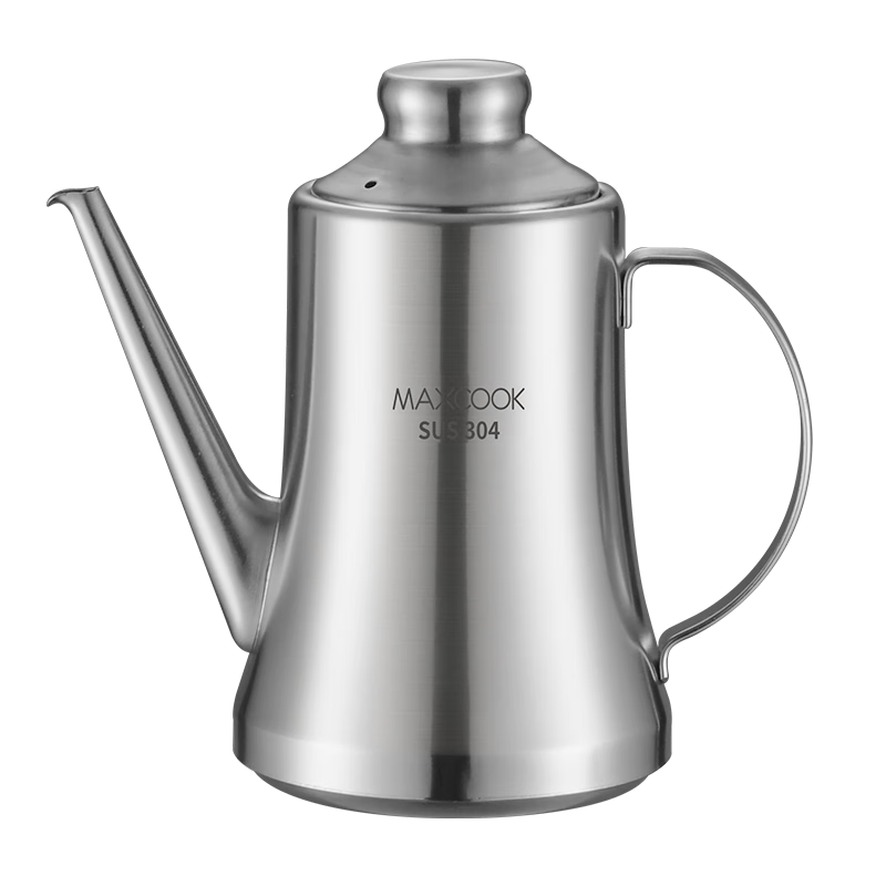 MAXCOOK Oil Dispenser, 304 Stainless Steel Oil Bottle, Seasoning Container with Large Capacity, Wide-Mouth with Filter, 1200ml MCPJ8694