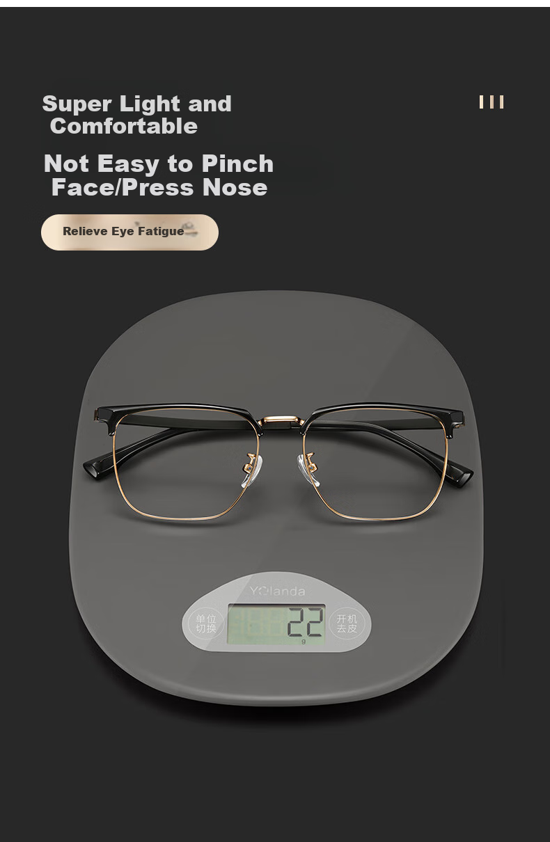 GOGOSOON Reading Glasses for Men, Middle-Aged And Elderly Brand Official Authentic High-Definition Anti-Blue Light Presbyopic Ultra-Light Reading Glasses for Me 8