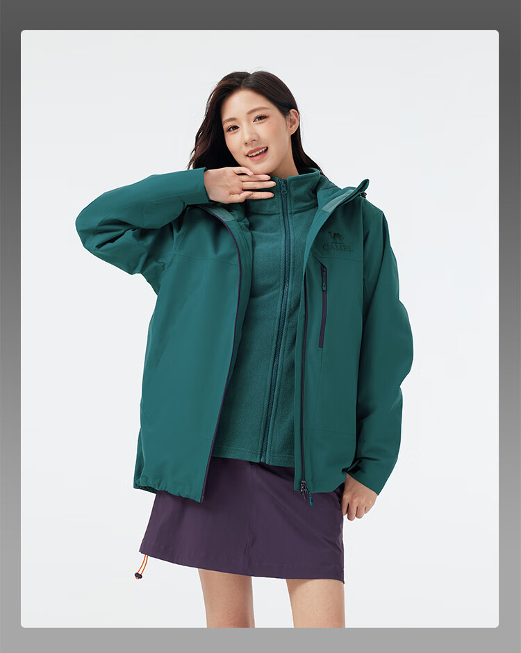 CAMEL (CAMEL) 【Wang Junkai's Choice - Rain God Cruiser】Outdoor 3-in-1 Fleece Assault Jacket 2025 New Model Coat 27