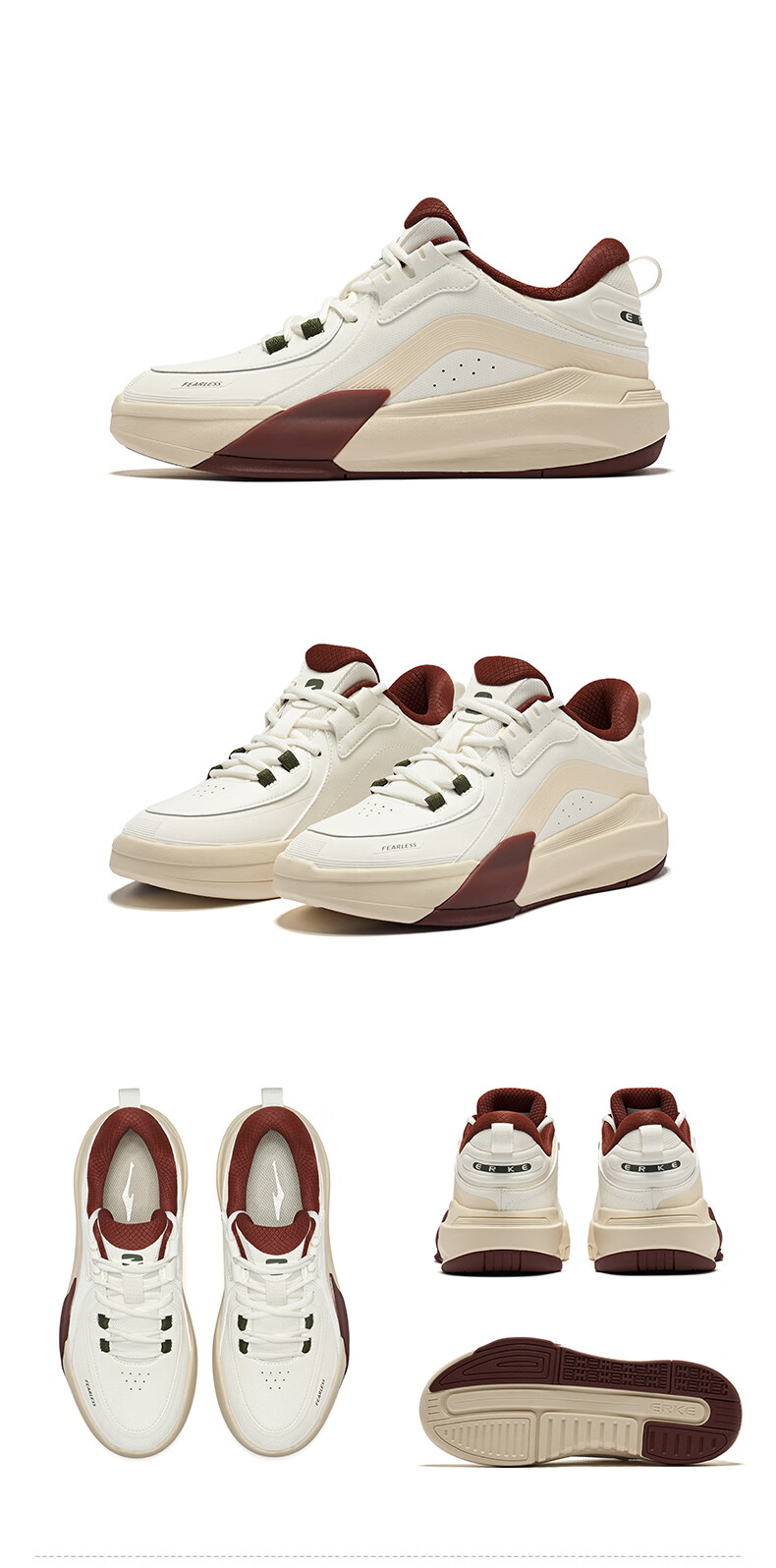 ERKE Men's Autumn New Thick-Soled Skateboard Shoes Casual Basketball Style Sports Sneakers Zhiba 3 13