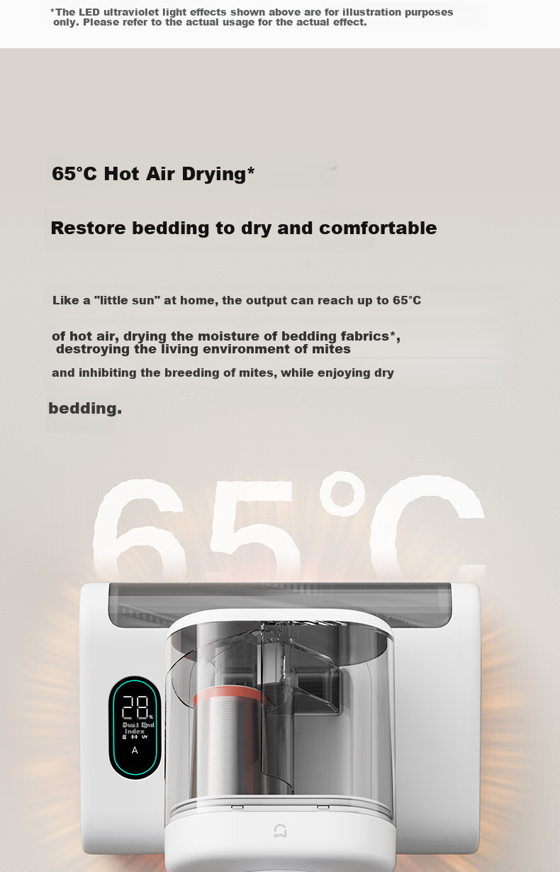 Mijia Xiaomi Dust Mite Remover 2 Pro Upgraded Suction Dual Dust Cups Smart Sensor LED UV Sterilization Home Bed Mite Remover [Chengbao] Christmas Gift 6