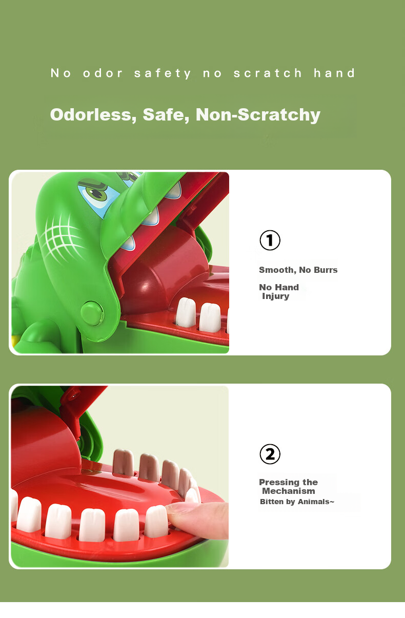 GOLDLOK Finger-Biting Crocodile Children's Toy, Parent-Child Interactive Game, Party Prank, Stress Relief, Birthday Gift for Ages 3-6 9