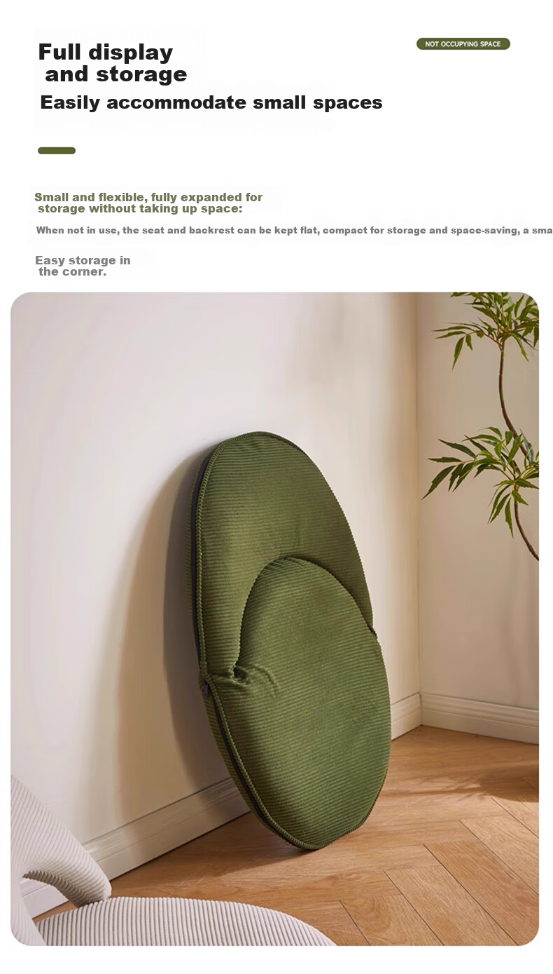 JIAYI Lazy Sofa Tatami, Foldable Bay Window Seat Cushion, Small Apartment Leisure Bed Backrest Chair, Home Small Sofa Chair 5