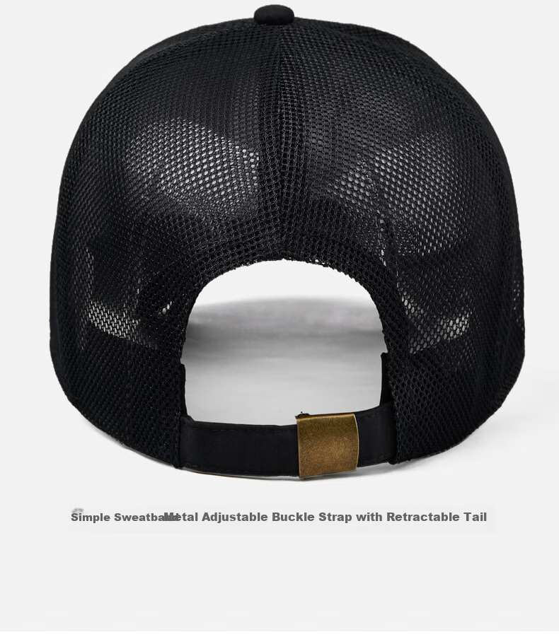 Denssyne Mesh Baseball Cap for Men, Summer Breathable Sun Protection Visor, Outdoor Sports Sunshade Mesh Hat, Black Heat Dissipation Cap 5