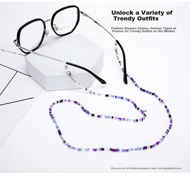 DRATRA Eyeglass Chain, Neck Strap for Women, Anti-Slip Chain for Reading Glasses, Handmade Beaded Accessory 7