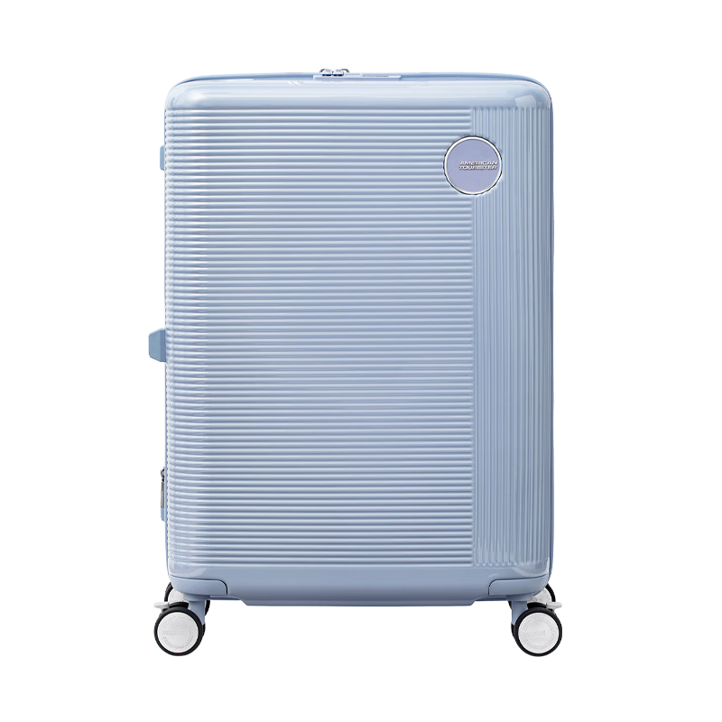 AMERICAN TOURISTER 20-Inch Expandable Luggage, Trolley Suitcase with Password Lock, Celebrity-Style Compact Suitcase, UA4 Blue-Purple