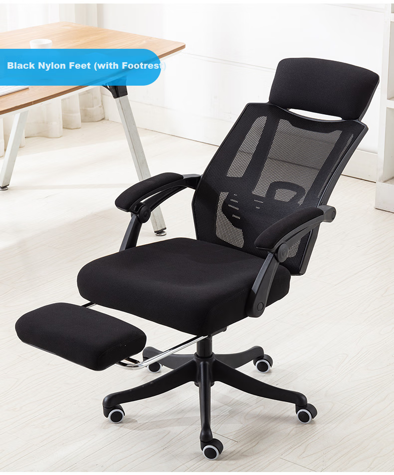 BECAUSES Ergonomic Office Chair, Comfortable for Long Sitting, Breathable Executive Chair, Reclining Gaming Swivel Chair 0835 Black 17