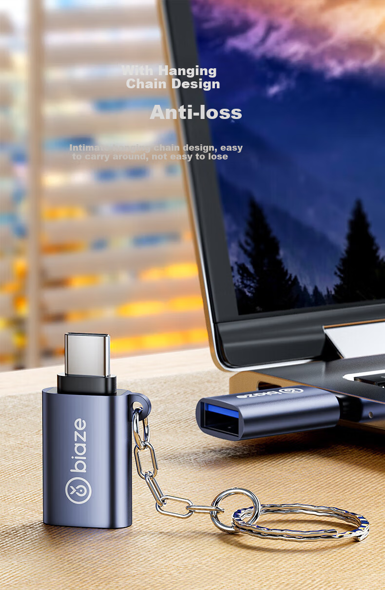 BIAZE Compatible with Apple 17/16/15 Adapter, Type-C Converter, USB3.2 Data Transfer Adapter Cable, OTG Android Phone Huawei External USB Drive, Keyboard And Mouse Car Charger 13