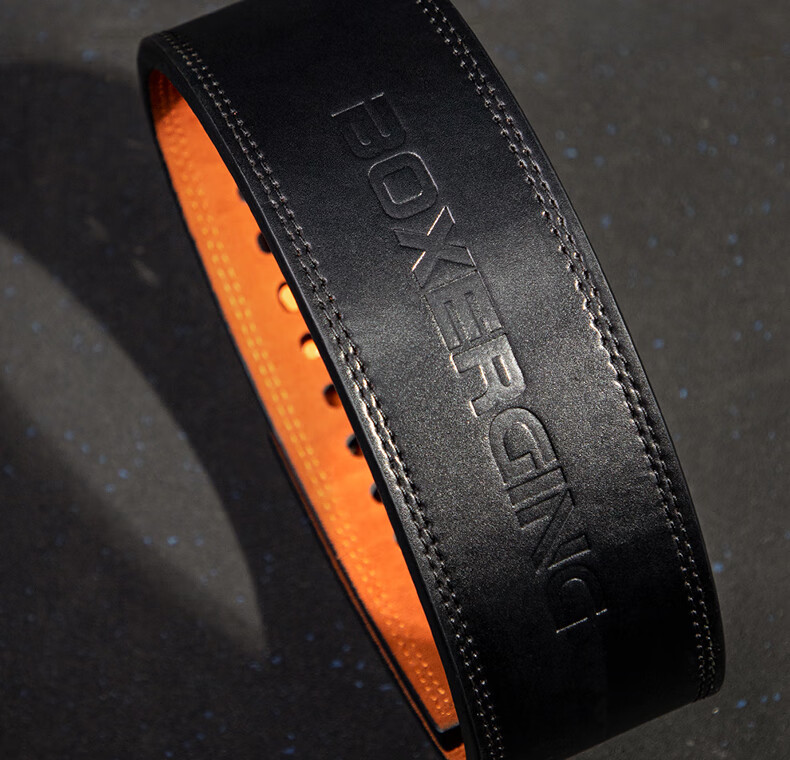 GINGPAI SPORT Professional Powerlifting Gym Belt Quick Release Squat Deadlift Leather Lever Weightlifting Support Gray M 14