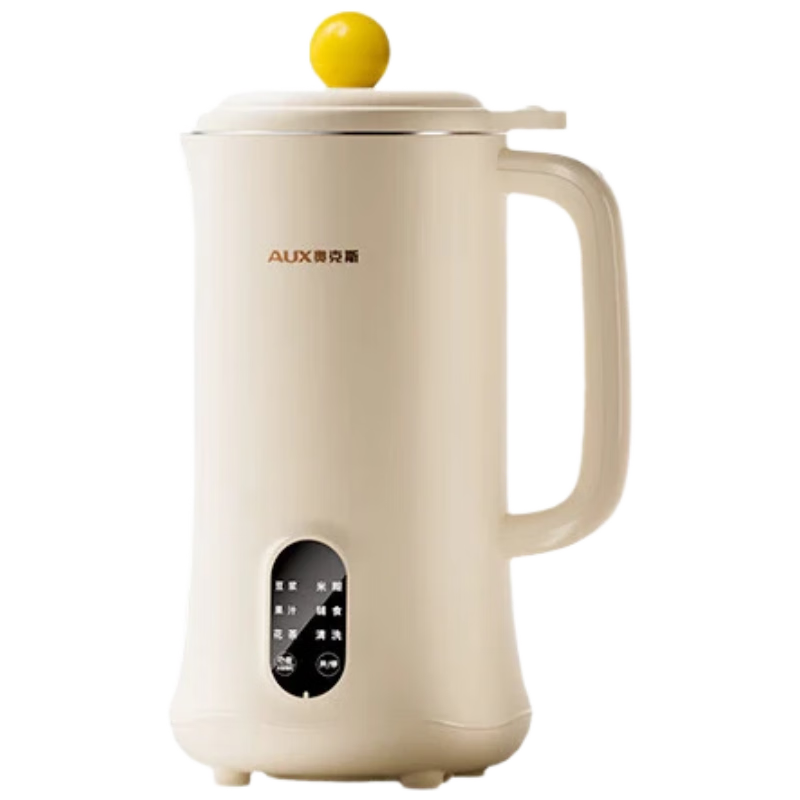 AUX 304 Stainless Steel Soy Milk Maker Blender 0.8L Compact Capacity for 1-2 People Fine Texture No Filter Reservation Easy Clean Multifunctional Household Food Processor S602A