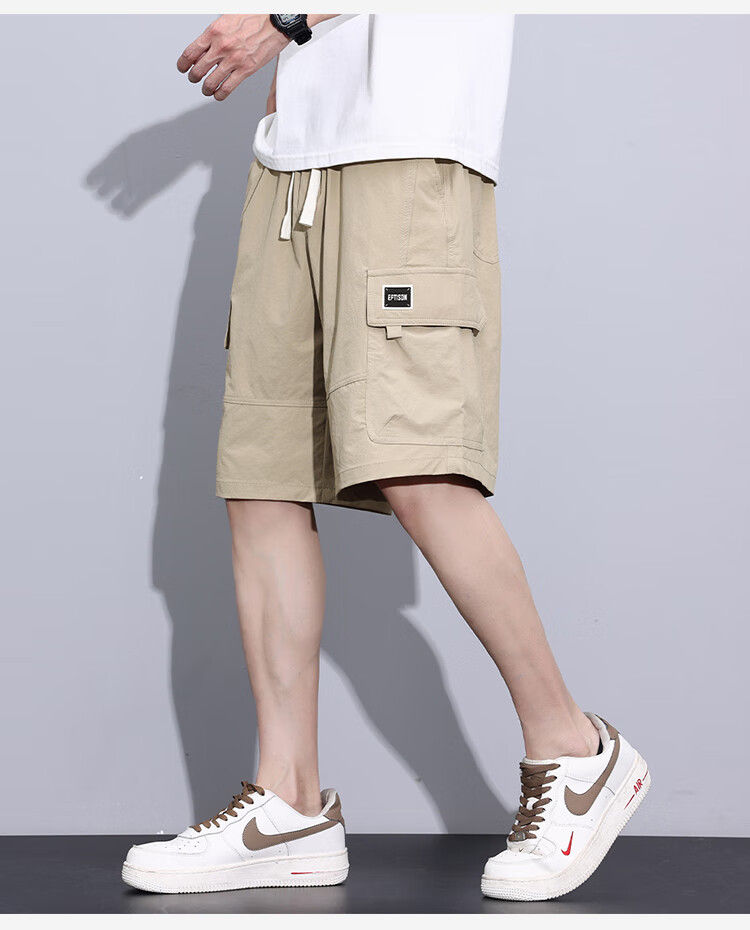 Yipintiancheng [Workwear Shorts] 2025 Summer Men's Five-Point Pants, Fashionable Workwear Multi-Pocket Trendy Outdoor Sports Shorts 15
