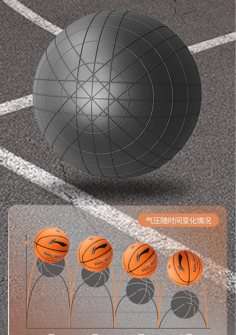 Li-Ning 4BD Basketball B8200 Series Adult Size 7 Moisture-Wicking Non-Slip Wear-Resistant Standard Training and Competition Ball Student Gift 8