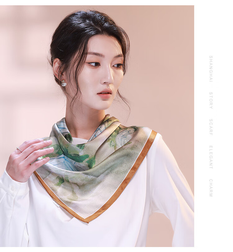 Da Vinci Code Silk Scarf for Women Spring Summer Shawl Neck Scarf Silk Square Scarf Mother's Day Birthday Gift for Mom 19