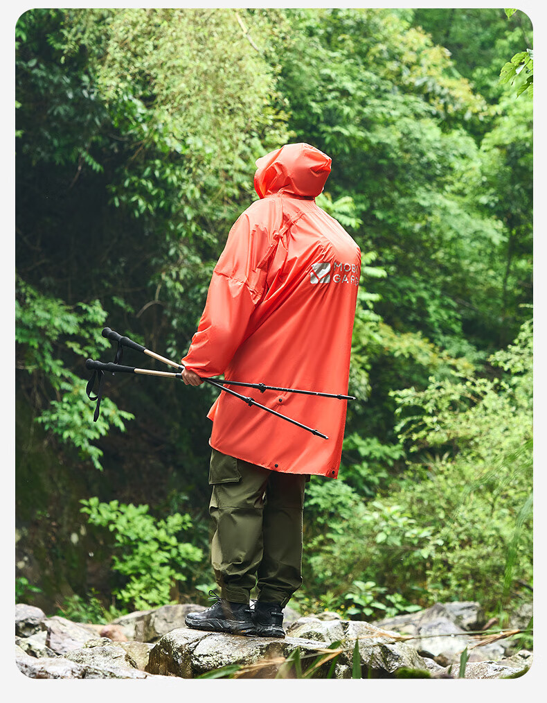 MOBIGARDEN Hiking Sleeve Backpack Raincoat Outdoor Camping Mountaineering Waterproof Rain Jacket NX25690003 Lime Green 8
