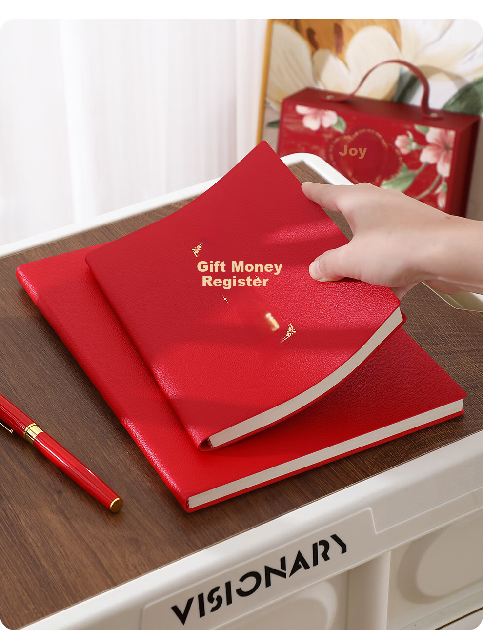 Faramon Wedding Gift Money Accounting Book, Marriage Ceremony Gift Registry, Cash Gift Record Book, Leather Gift Money Registry Book, Guest Gift List Notebook, B5-Personal Gift Money Ledger 12