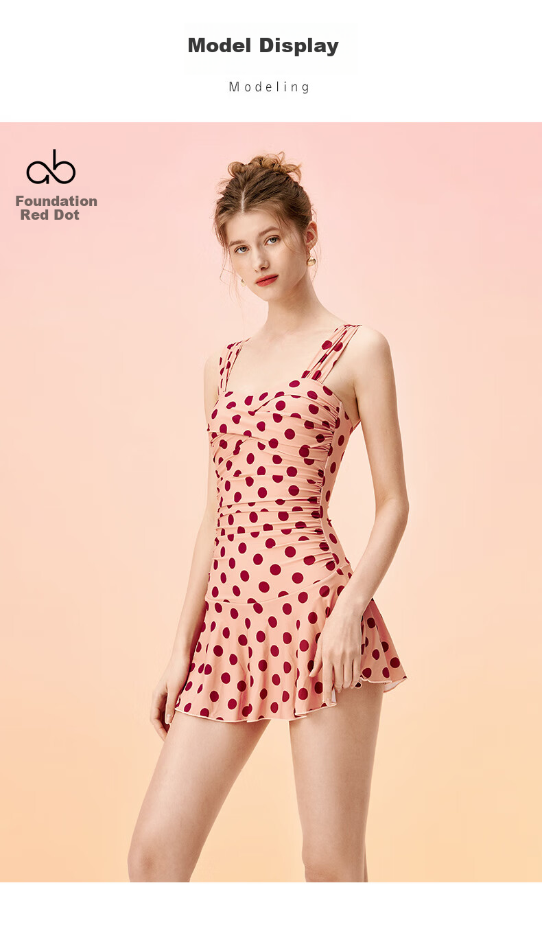 Atlanticbeach 2026 New Vacation Retro French Polka Dot Hot Spring One-Piece Dress Swimsuit, Beach Tummy Control Slimming Swimwear 8