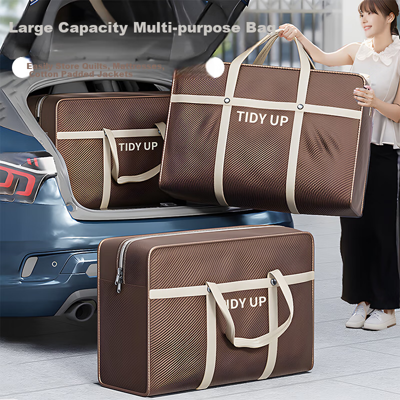 Miaoxinsi Clothing, Garments And Quilts Moving Packing Bags Storage Bags Large Capacity Woven Bags Dustproof Organizing Luggage Bag Organizer