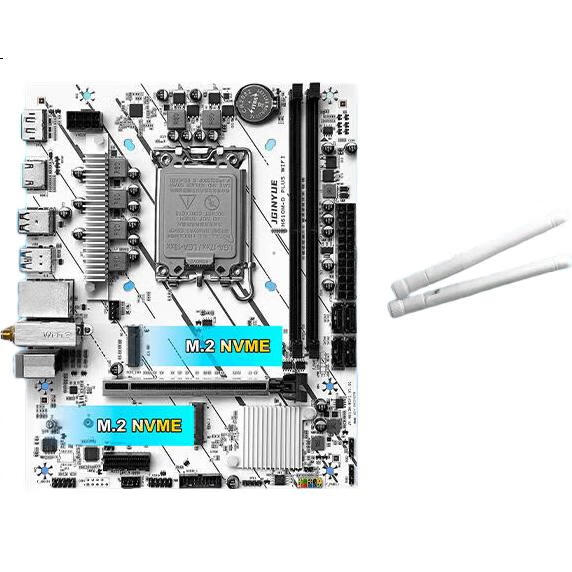 Материнская плата JGINYUE H610M-D PLUS WIFI DDR4 ARGB LGA 1700