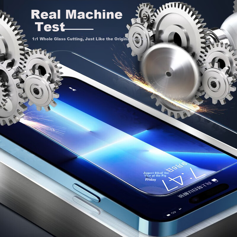 Защитное стекло LANGLING для Apple iPhone 14 Pro Max, полное покрытие, HD Clear, анти-ударное, анти-отпечатки пальцев, 2 шт.