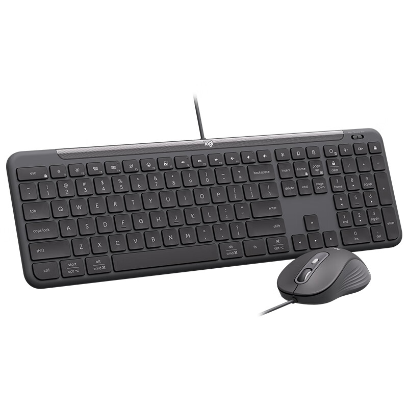 Logitech MK620 Enterprise-Level Wired Keyboard And Mouse Set for Commercial Use, Quiet Office Keyboard And Mouse Combo, Full-Size Design with Type-C Cable, 2-Year Warranty [Bulk Order Discount]