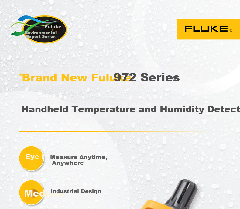 FLUKE 972A Handheld Temperature And Humidity Meter with Built-In Probe, High-Precision Temperature Gauge, Humidity Meter 1